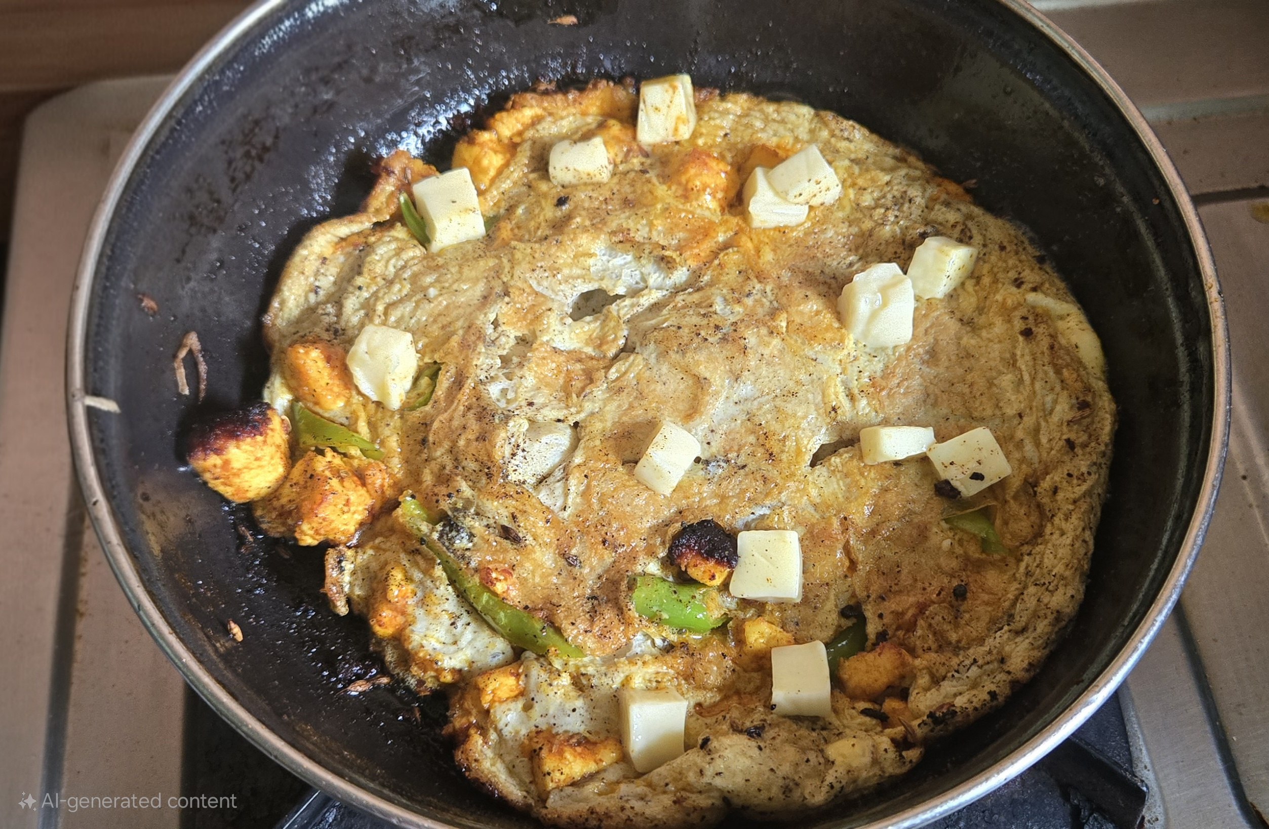 Paneer-Cheese Keto Omelette